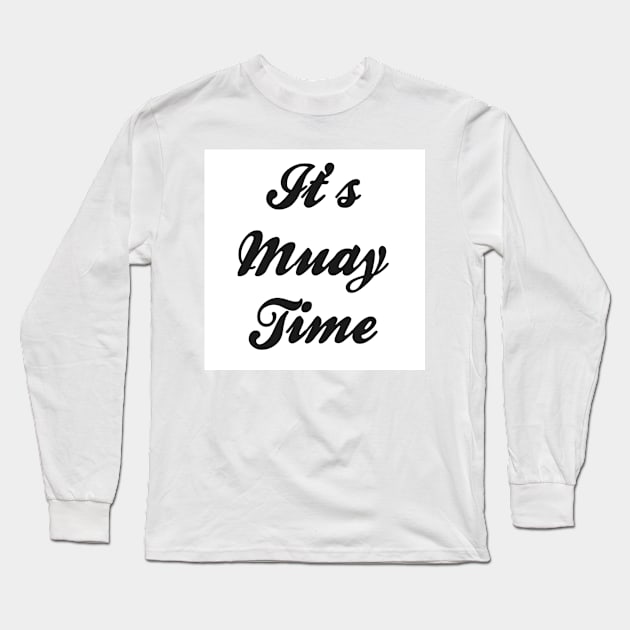 Muay Thai White Long Sleeve T-Shirt by marisaj4488